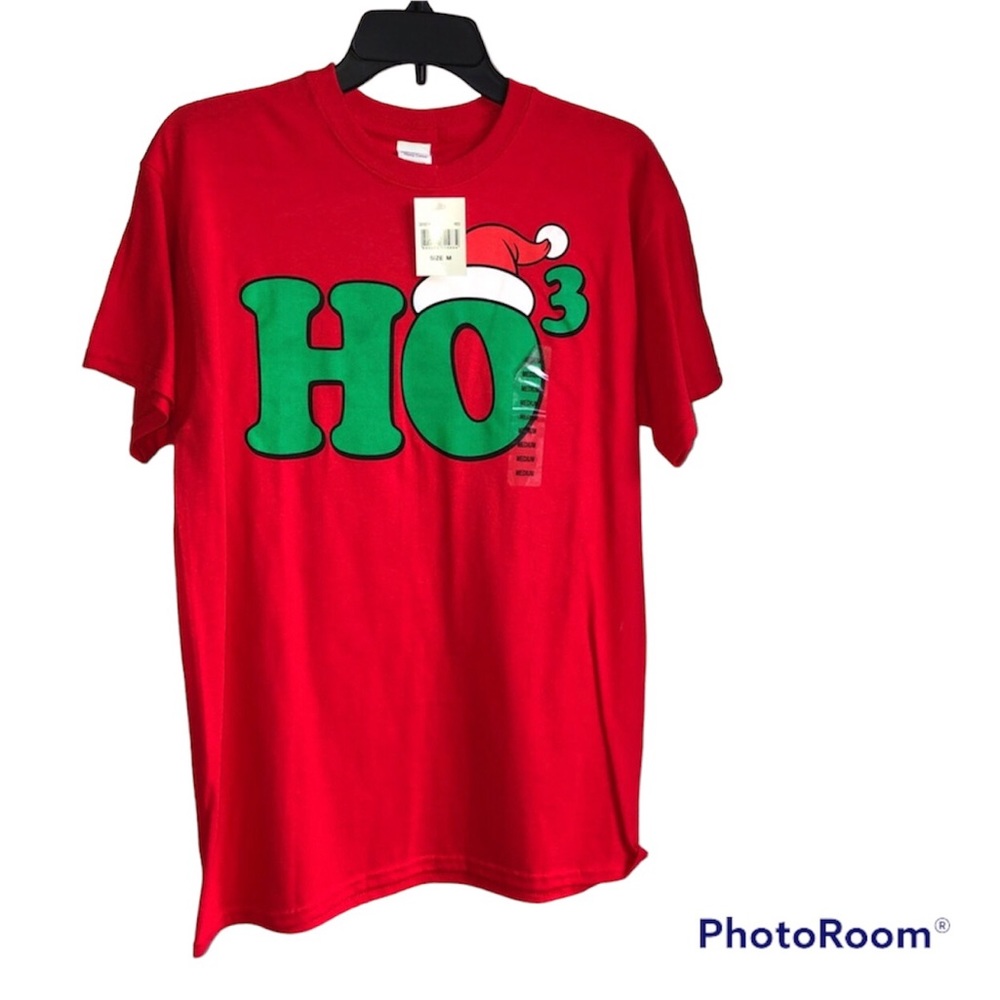 NEW HO3 Shirt Christmas Red Hat Medium Short Sleeve UNISEX Men’s